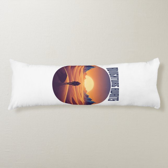 Äventyrsöken T-shirt — Jagar sanddyner och öken hi Kroppskudde (Framsidan)