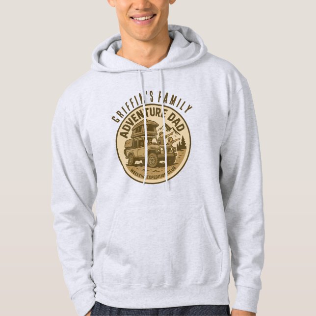 ÄventyrsPappa – HELGEXPEDITIONSKLUBB Hoodie (Framsida)