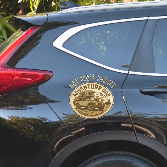 ÄventyrsPappa – HELGEXPEDITIONSKLUBB Klistermärken (Bilsidan)