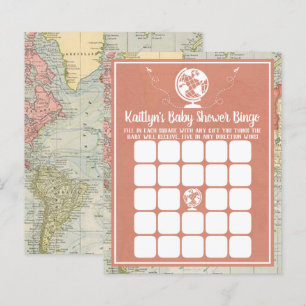 Äventyrsresekarta Baby Shower Bingo