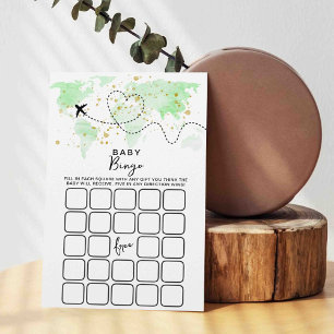Äventyrsresekarta Baby Shower Bingo Spelkort