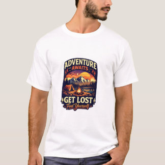 Äventyrsvänlig Camping & Berg Grafisk T-Shirt