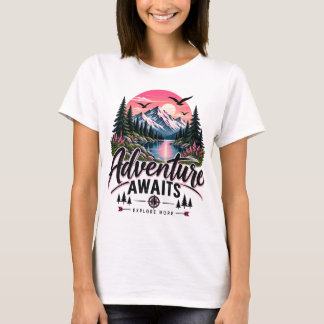 Äventyrsvänlig Mountain Sunset T-Shirt | Utomhus