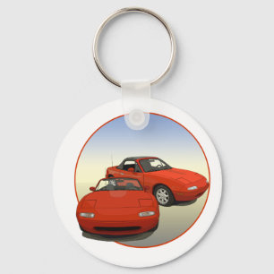 Avenue Art Red Sports Car Nyckelring