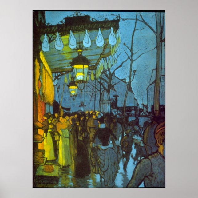 Avenue De Clichy av Louis Anquetin Poster (Framsidan)