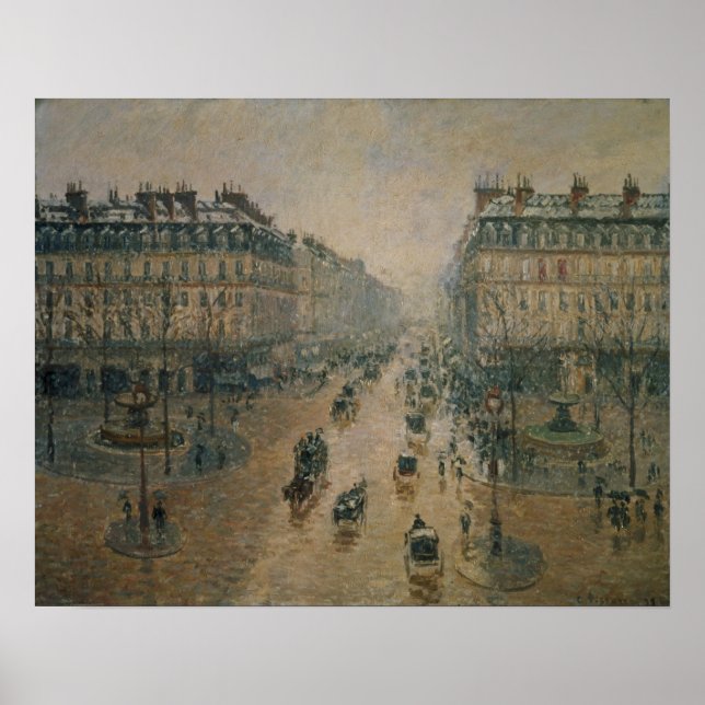 Avenue de L'Opera, Paris, 1898 Poster (Framsidan)