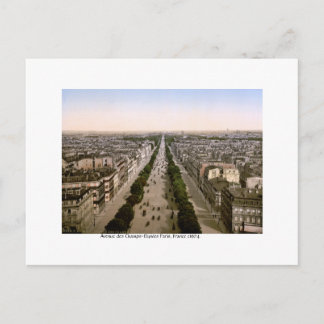 Avenue des Champs-Élysées Paris, 1904 Frankrike Helg Vykort