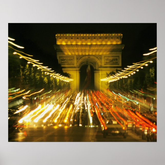 Avenue des Champs-Elysees, Triumfbågen, Poster (Framsidan)