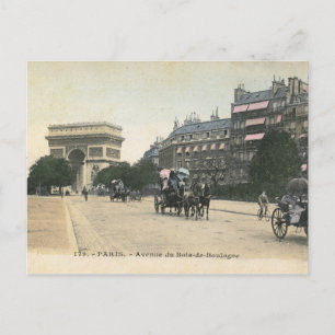 Avenue du Bois de Boulogne, Paris Vintage Vykort