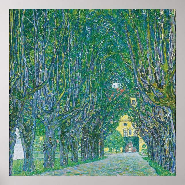 Avenue i Park-målningen av Gustav Klimt Poster (Framsidan)