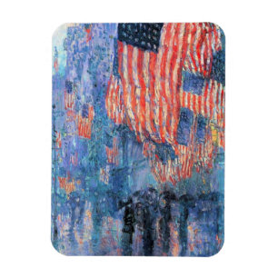 Avenue i Rain av Frederick Childe Hassam Magnet