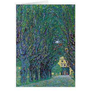 Avenue I Schloss Kammer Park av Gustav Klimt Hälsningskort