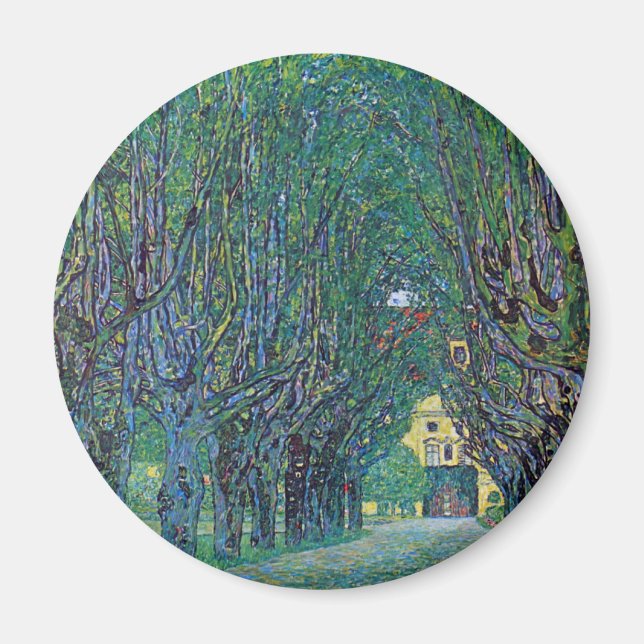 Avenue i Schloss Kammer Park av Gustav Klimt Magnet (Framsidan)