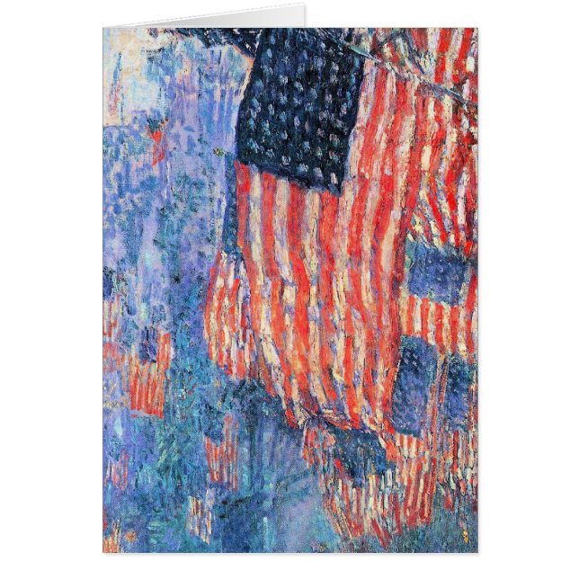 Avenue in Rain av Frederick Childe Hassam Hälsningskort (Framsidan)