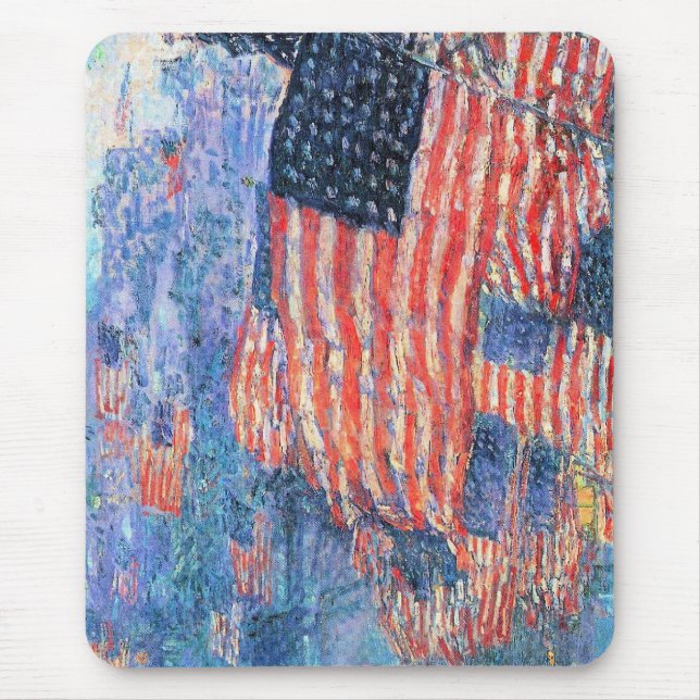 Avenue in Rain av Frederick Childe Hassam Musmatta (Framsidan)