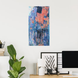 Avenue in Rain av Frederick Childe Hassam Poster