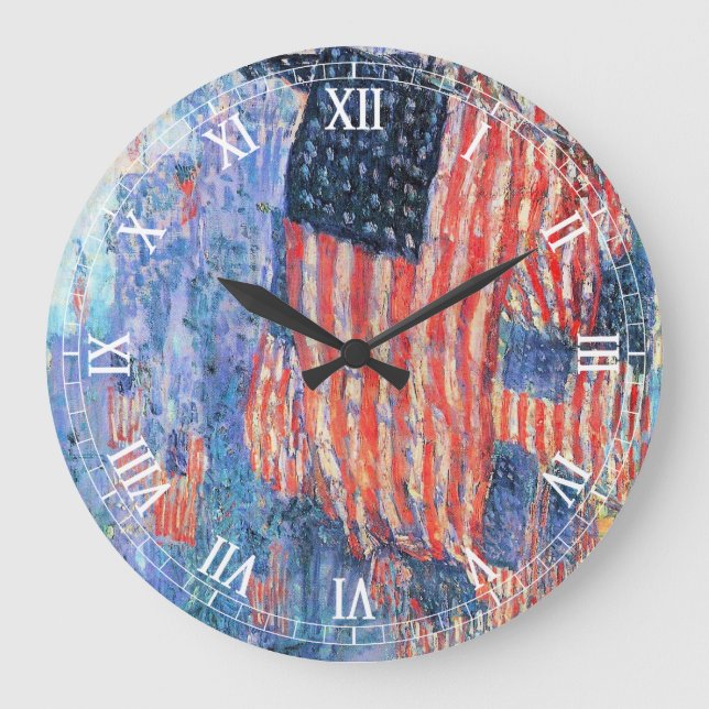 Avenue in Rain av Frederick Childe Hassam Stor Klocka (Framsida)