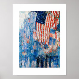 Avenue in Rain Childe Hassam Fine Art Poster