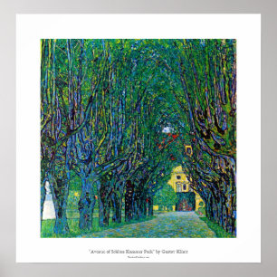 Avenue in schloss kammer Park art av Gustav Klimt Poster