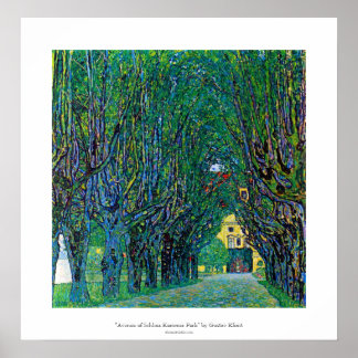 Avenue in schloss kammer Park art av Gustav Klimt Poster