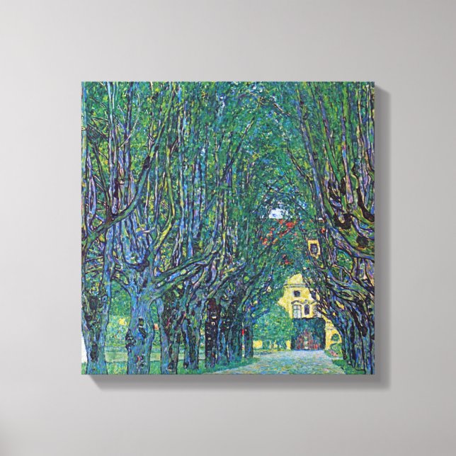Avenue in Schloss Kammer Park av Gustav Klimt Canvastryck (Framsida)