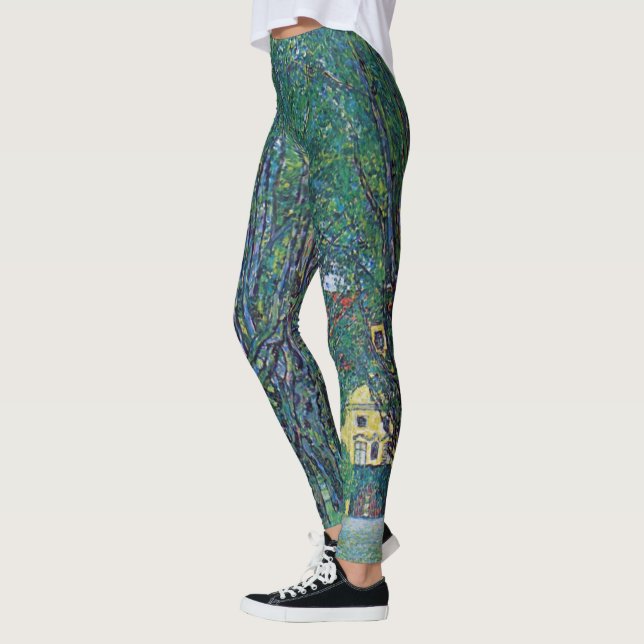 Avenue in Schloss Kammer Park av Gustav Klimt Leggings (Vänster)