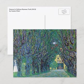 Avenue in Schloss Kammer Park av Gustav Klimt Vykort
