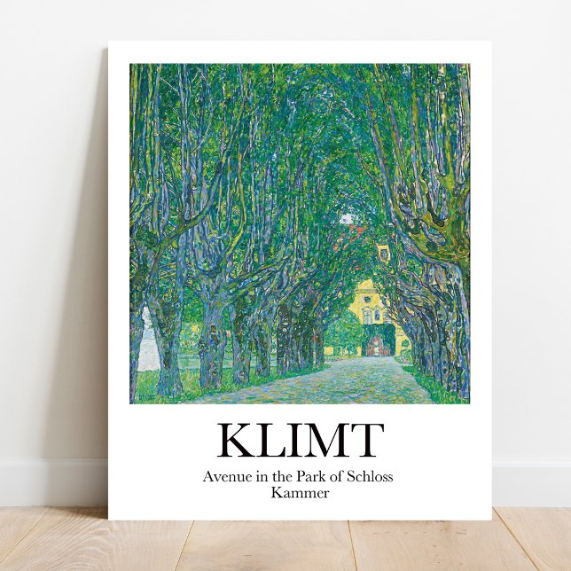 Avenue in the Park of Schloss Kammer Gustav Klimt Poster (Klimt's Tranquil Escape: "Avenue in Schloss Kammer" - Lush Greenery Awaits. High-quality art poster)