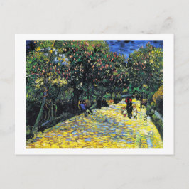 Avenue med Blommar Chestnut Träd i Arles Vykort