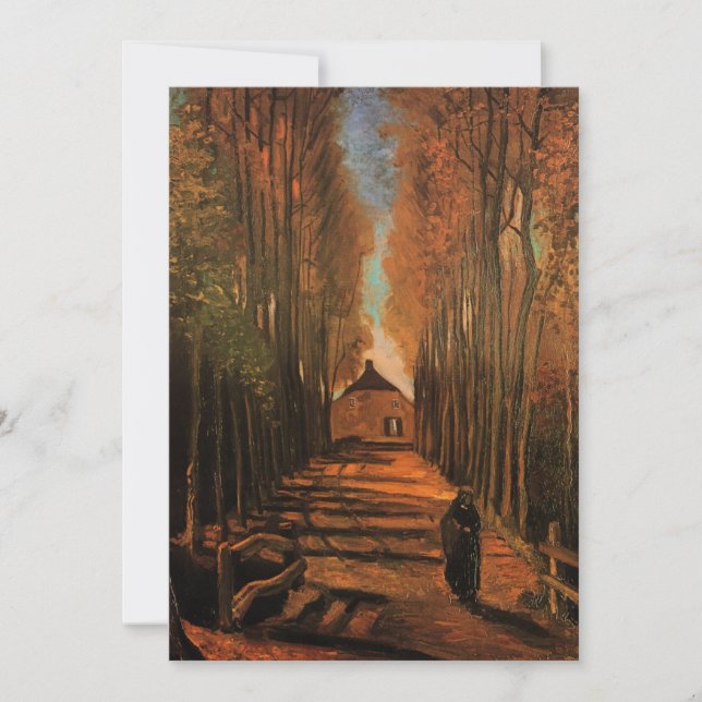 Avenue of Poplars i höst av Vincent van Gogh (Framsida)