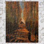 Avenue of Poplars i höst av Vincent van Gogh<br><div class="desc">Avenue of Poplars in Autumn av Vincent van Gogh är en vintage bra art post impressionism landskapsmålning. En gata med Poplar träd med en bonde som går längs en land-lane med ett lantgård i avstånd. Om konstnären: Vincent Willem van Gogh (1853-1890) var en av de mest berömd Post impressionist-målarna under...</div>