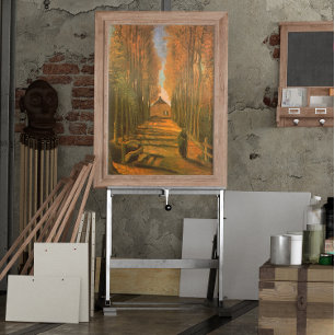 Avenue of Poplars i höst av Vincent van Gogh Poster