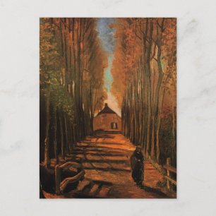 Avenue of Poplars i höst av Vincent van Gogh Vykort