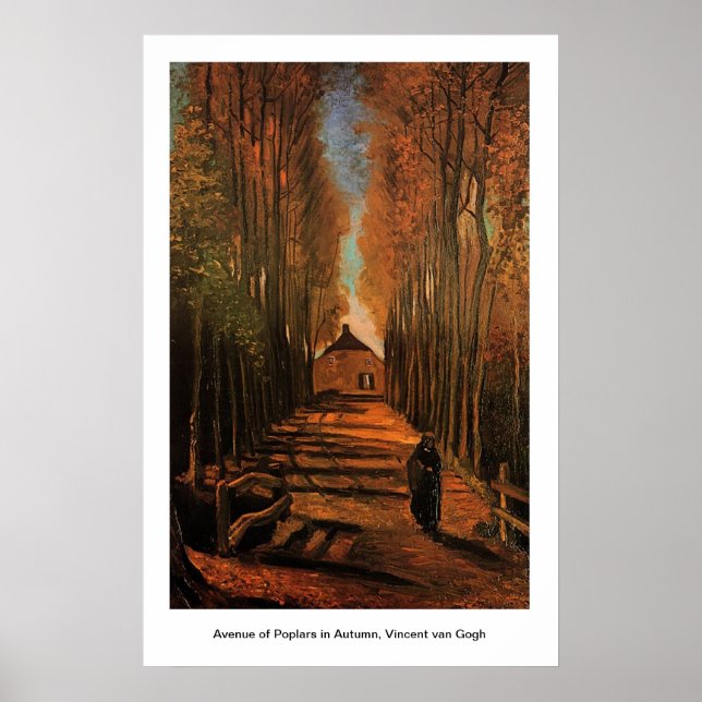 Avenue of Poplars i höst, Vincent van Gogh. Im Poster (Framsidan)