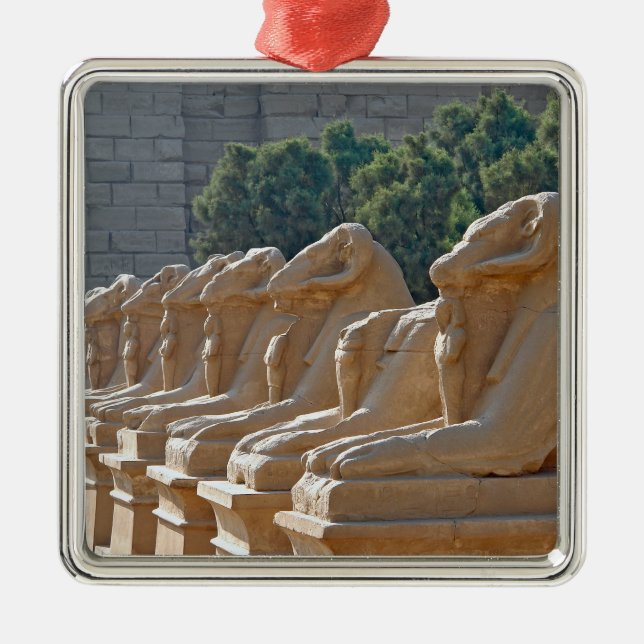 Avenue of Sphinxes in Karnak Temple - Egypten Julgransprydnad Metall (Framsidan)