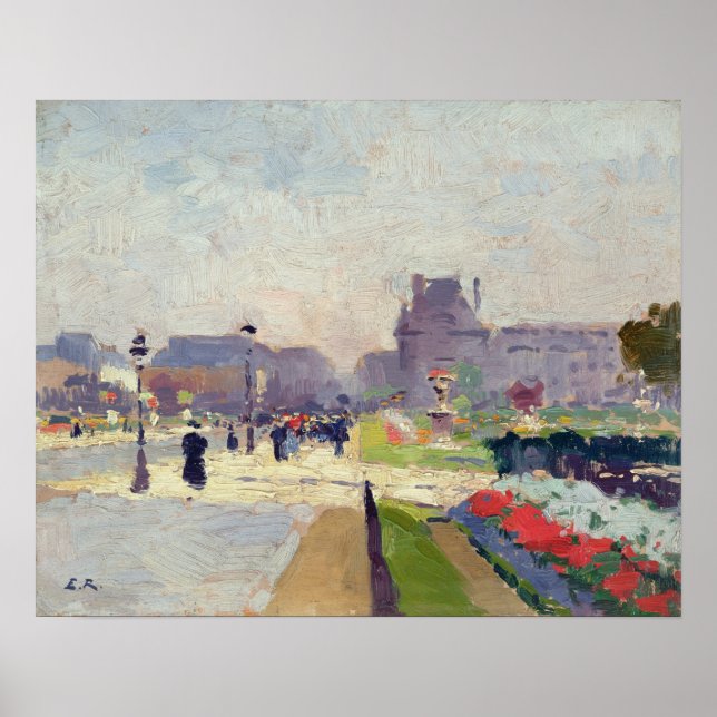 Avenue Paul Deroulede, Tuileries, Paris Poster (Framsidan)