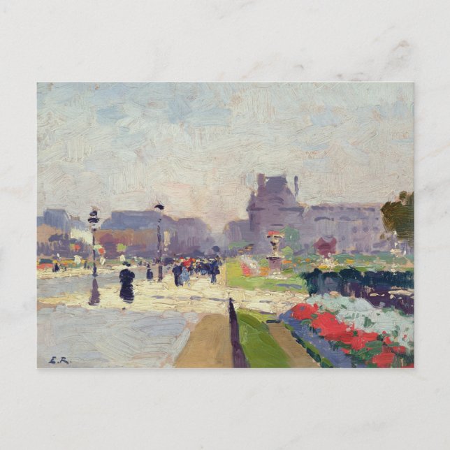 Avenue Paul Deroulede, Tuileries, Paris Vykort (Framsida)