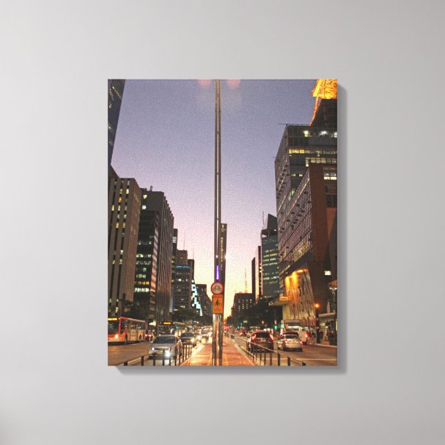 Avenue Paulista - São Paulo Canvastryck (Framsida)
