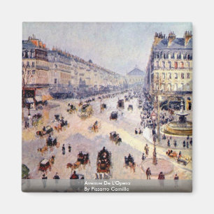 Aveny De L'Opera Vid Pissarro Camille Magnet