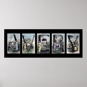 AVERY Alphabet Brev Namn Art Poster