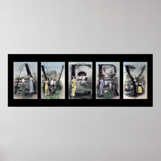 AVERY Alphabet Brev Namn Art Poster