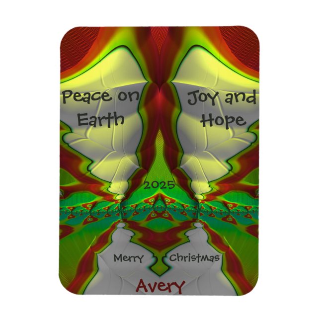 AVERY ~ CHRISTMAS-kort Bright! ~ Magnet (Vertikal)