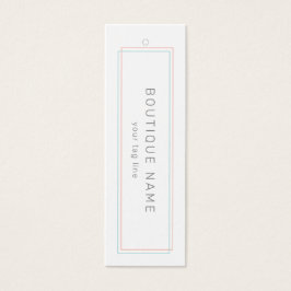 AVERY Coral Teal Hängande Märke Kläder Etikett Pri Litet Visitkort