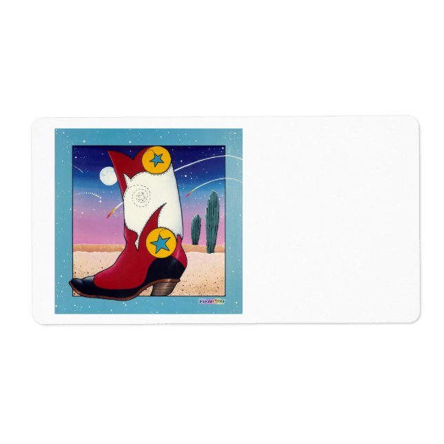 AVERY ETIKETT - Alla nedtryckta cowboyBoots Fraktsedel (Framsidan)