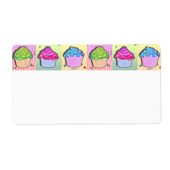 AVERY ETIKETT - MUFFINSAR för popup-konst Fraktsedel (Framsidan)