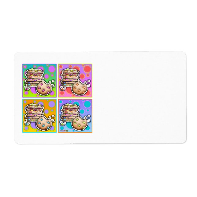 AVERY ETIKETTER - Pop Art KAKOR Fraktsedel (Framsidan)