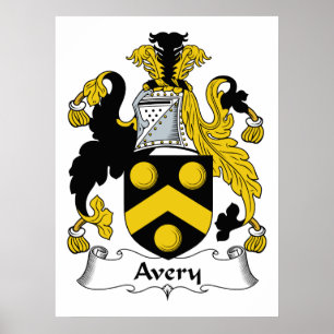 Avery familjvapensköld poster
