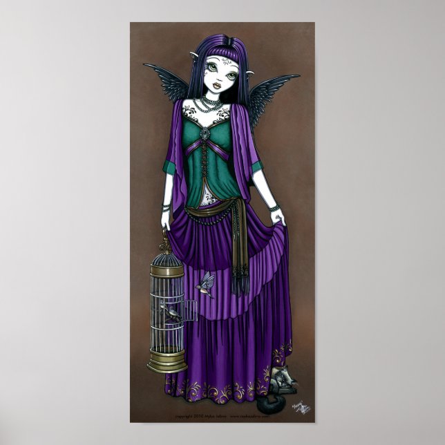 "Avery" Gothic Angel Bird Cage Poster (Framsidan)