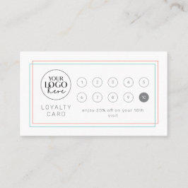 AVERY Korall- och Teal-logotyp Affärsbelöning 10 s Lojalitetskort