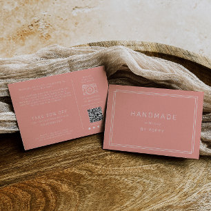 AVERY Minimal Blush Peach Handgjord Tacksamhet Bes Tilläggskort